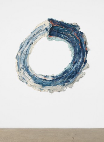 Brie Ruais, Brie Ruais Blue Perimeter (Push your body weight in clay in a clockwise circle until the end becomes the beginning), 2016, Maccarone