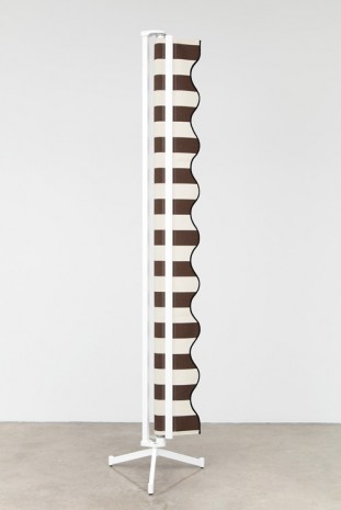 Nicole Wermers, Vertical Awning (stripes brown/cream), 2016, Tanya Bonakdar Gallery