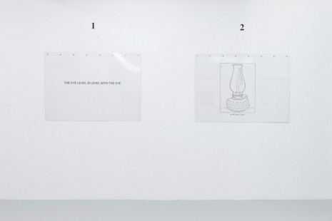 Allen Ruppersberg, Poem #2 : The Eye Level Is Level With The Eye, 2001/2012, Air de Paris