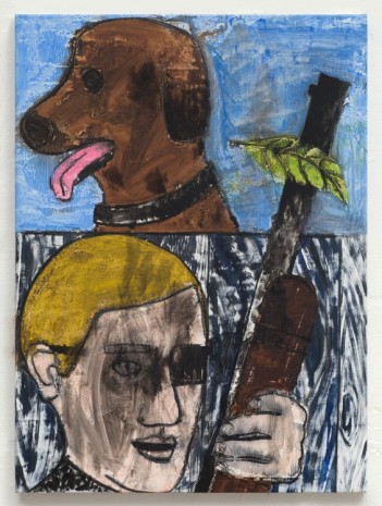 Stuart Cumberland, Brown Dog & Man with Gun, 2015, The Approach