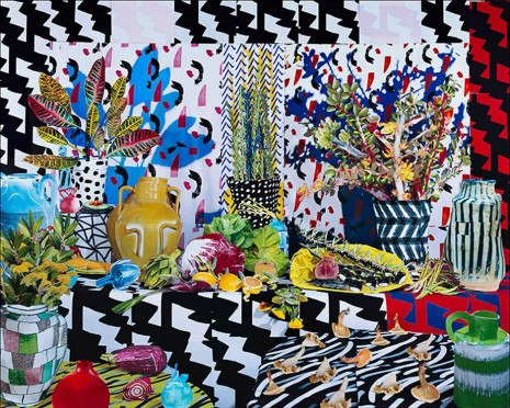 Daniel Gordon, Still Life with Zig-Zags in Black and Red, 2015, BolteLang