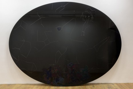 Reena Spaulings, Star map with Arbok, Dodrio, Flareon, Houellebecq, Vaporeon, Weedle, 2016, Galerie Chantal Crousel