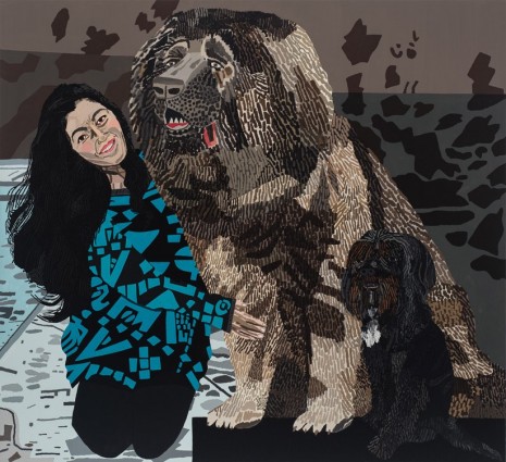 Jonas Wood, Shio With Two Dogs, 2014, Anton Kern Gallery
