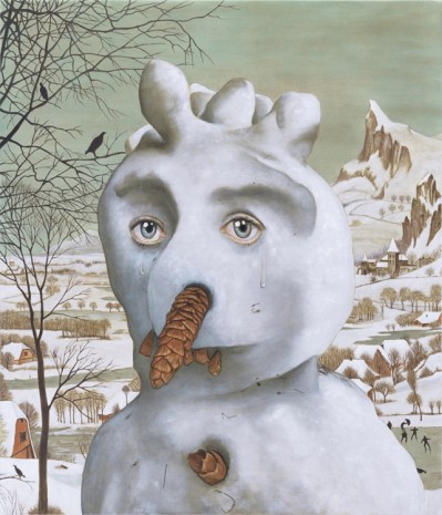 Sean Landers, Snowman in Brueghel, 2016, Capitain Petzel