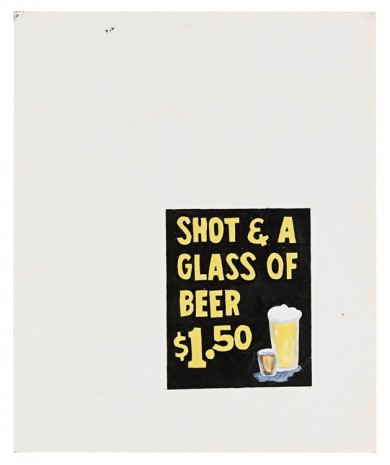Mark Grotjahn, Untitled (Shot and a Glass of Beer $1.50), 1993, Blum & Poe