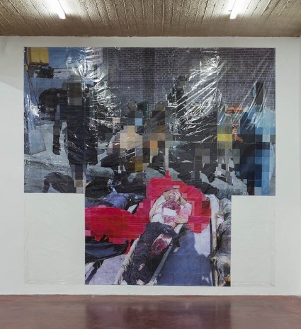 Thomas Hirschhorn, Pixel-Collage nº44, 2016, Dvir Gallery