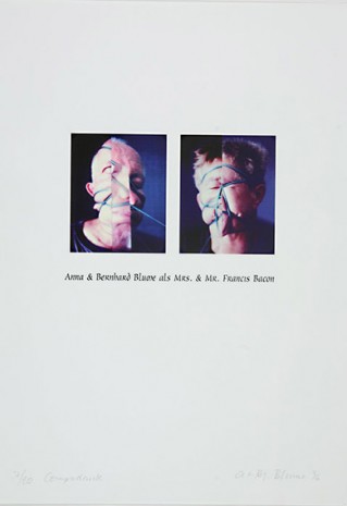 Bernhard Blume, Anna & Bernhard Blume als Mrs. und Mr. Francis Bacon, 1996, Galerie Krinzinger