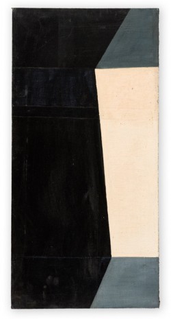 Maria Lassnig, Flächenteilung Schwarz-Weiss-Grau 2 (Field-division black-white-grey 2), 1953, Hauser & Wirth