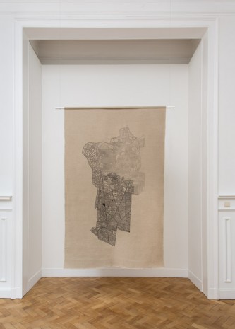 Damián Ortega, Plano de la ciudad de México, Recoridos Fluidos, 2013, Gladstone Gallery
