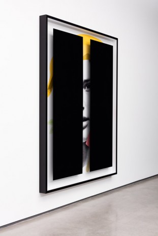 Kathryn Andrews, Black Bars: Dejeuner No. 3 (Girl with Banana, Popsicle, Cherry, Lily, Geranium and Straws)Black Bars: Dejeuner No. 3 (Girl with Banana, Popsicle, Cherry, Lily, Geranium and Straws) (detail), 2016, David Kordansky Gallery
