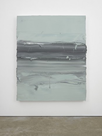 Jason Martin, Untitled (Davy’s Grey / Ivory Black), 2016, Lisson Gallery