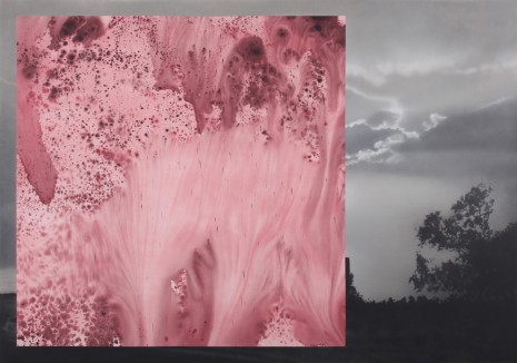 Sayre Gomez, Red Abstraction Over Black Landscape, 2016 , rodolphe janssen