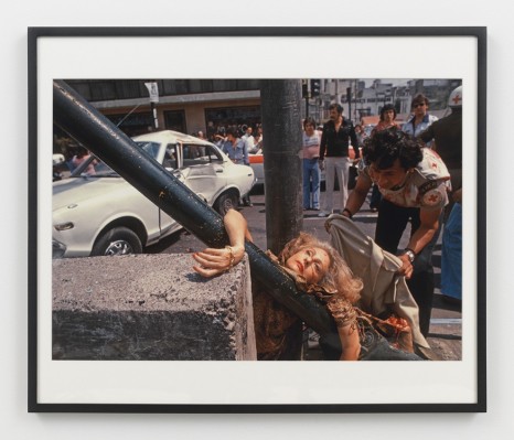 Enrique Metinides, Untitled (Primer plano de mujer rubia arrollada e impactada contra un poste, en avenida Chapultepec, Ciudad de México), 1979, Anton Kern Gallery