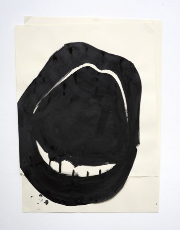 Rose Wylie, Bottom Teeth, Self-Portrait, 2016, David Zwirner