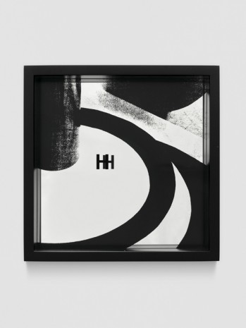 Adam Pendleton, System of Display, H (SHALL/Jaroslava Hatláková, Body in Space, exercise from the State School of Graphic Art, Prague, 1936), 2016, Galerie Eva Presenhuber