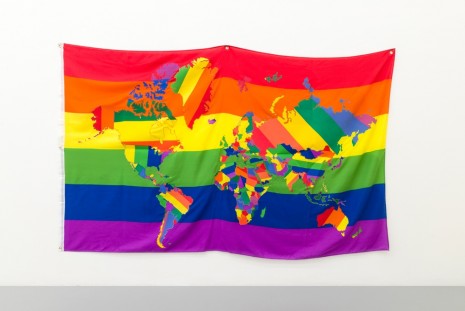 Jonathan Monk, The World in Gay Pride Flags, 2013, Galleria Massimo Minini
