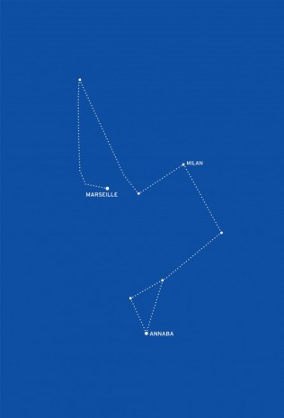 Bouchra Khalili, The Constellations Series, Fig. 1, 2011, Lisson Gallery