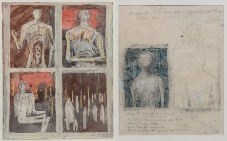 Henry Moore, Recto: Prometheus and His Statues / Verso: Statue of a Young Girl, 1949 – 1950, Hauser & Wirth