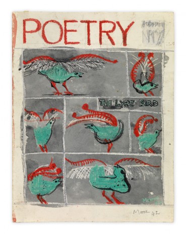Henry Moore, The Lyre Bird: Cover Design for ‘Poetry’, 1942, Hauser & Wirth