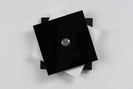 Gerwald Rockenschaub, Black and white acrylic glas, metal screws, washer, 2015, Mehdi Chouakri
