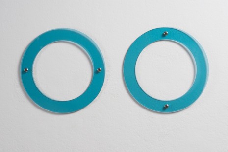 Gerwald Rockenschaub, Blue acrylic glass, metal screws, washers, 2016, Mehdi Chouakri