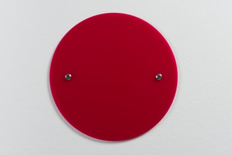 Gerwald Rockenschaub, Red acrylic glass, metal screws, washers, 2016, Mehdi Chouakri