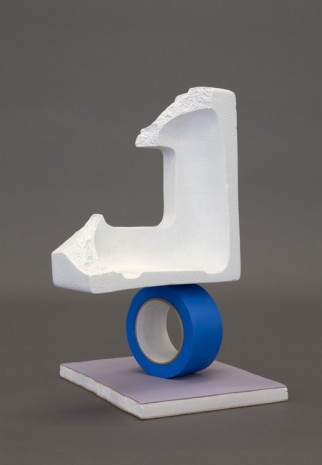 Matt Johnson, Untitled (Balancing Styrofoam Corner on a Tape Roll), 2016, 303 Gallery