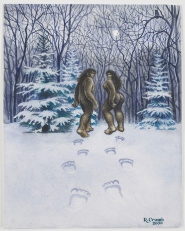 R. Crumb, Bigfoot Couple, 2000, David Zwirner