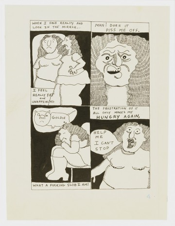 Aline Kominsky-Crumb, Goldie Fanatic Frustation, page 4, 1975, David Zwirner