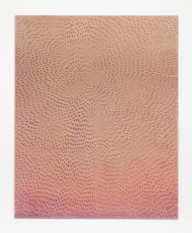 Jennifer Guidi, In the Morning I Watch You Rise (Painted Light Pink Grey Sand SF #2F, Yellow Orange Pink and Lavender), 2017, Almine Rech