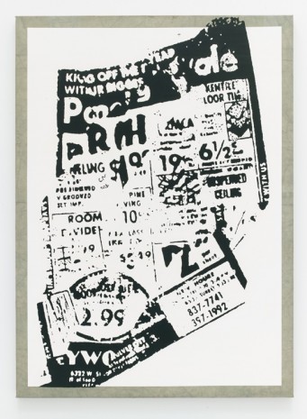 Allan Mccollum, Untitled (Blown up Newspaper Print), 1969? , Petzel Gallery