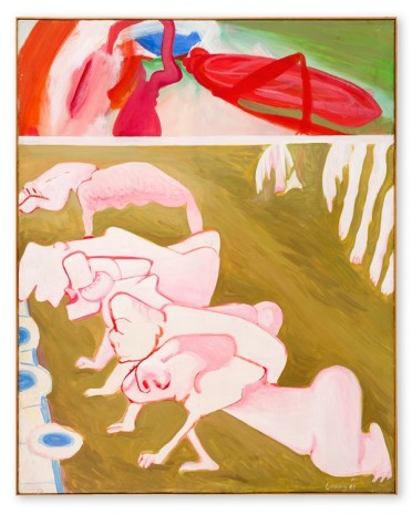Maria Lassnig, Der irdische Wettlauf (The Earthly Race), 1963 , Hauser & Wirth