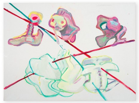 Maria Lassnig, Schicksalslinien / Be-Ziehungen VIII (Lines of Fate / Re-lations VIII), 1994, Hauser & Wirth