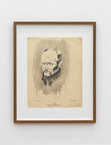 Mangelos, Negation de la peinture (Portrait of Dostoevsky), 1951-1956, galerie frank elbaz