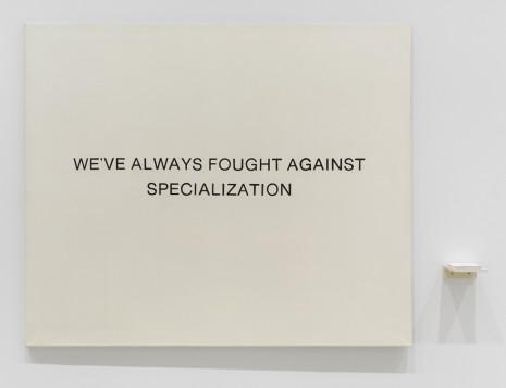 Wallace & Donohue, We've Always Fought Against Specialization, 1985, Elizabeth Dee