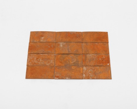 Carl Andre, 12 (4 x 3) Rusty Steel Rectangle, 2014  , Paula Cooper Gallery