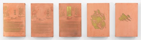 Walead Beshty, Body Print (Azithromycin 250 mg Dose Pack, Lorazepam 1 mg Tablet, Metronidazole Topical 0.75% GL, Lower Rib Cage and Attending Soft Tissues, Left Metacarpophalangeal Joint and Attending Soft Tissues), 2017, Petzel Gallery