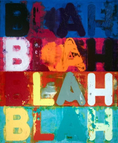 Mel Bochner, Blah, Blah, Blah, 2016, Simon Lee Gallery