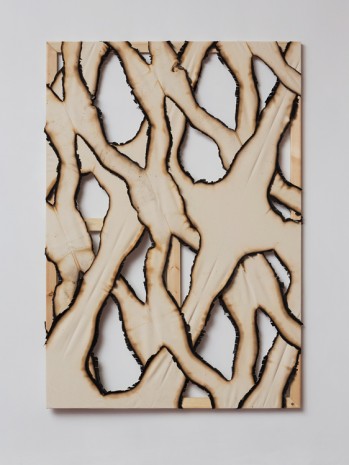 Ariel Schlesinger, Untitled (Burnt Canvas 7), 2016, Dvir Gallery