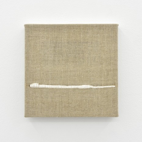 Analia Saban, Composition for Woven Horizon Line (White), 2017, Praz-Delavallade