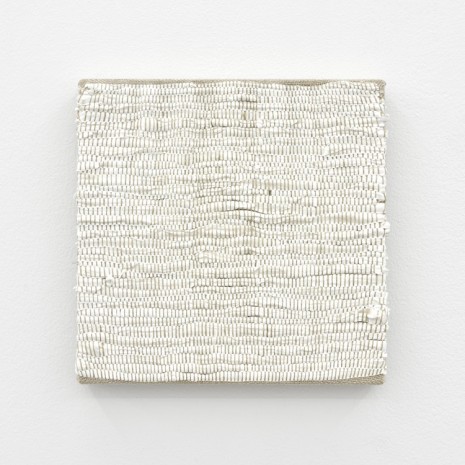 Analia Saban, Composition for Woven Solid (White), 2017, Praz-Delavallade