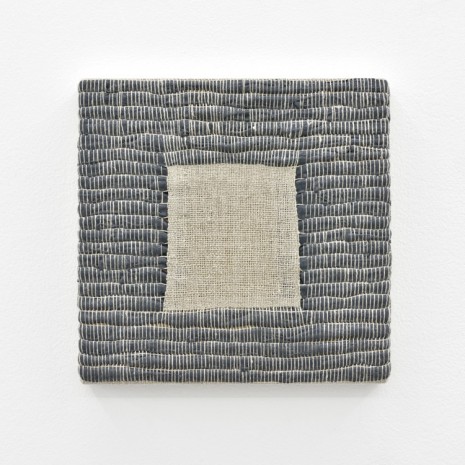 Analia Saban, Composition for Woven Square Negative (Gray), 2017, Praz-Delavallade