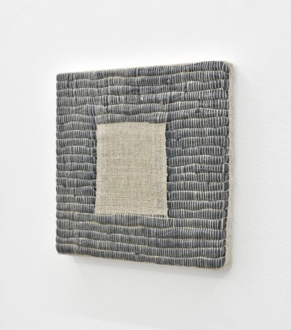 Analia Saban, Composition for Woven Square Negative (Gray), 2017, Praz-Delavallade