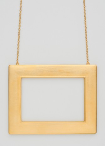 John Baldessari, Picture Frame for the Face Necklace (Yellow Gold), 2011, Hauser & Wirth