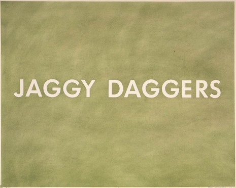 Ed Ruscha, Jaggy Daggers, 1977, Gagosian