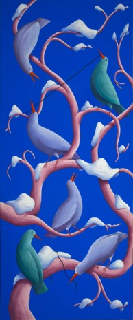 Nicolas Party, Birds Fighting for Worms, 2017 , Xavier Hufkens