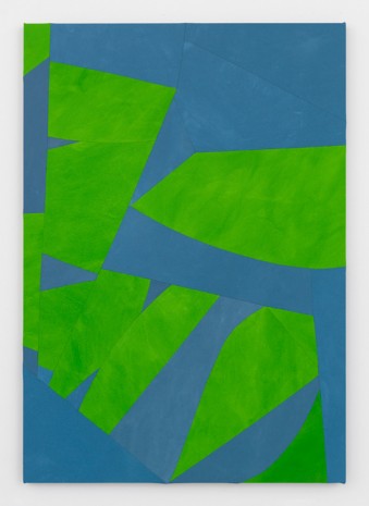Sarah Crowner, Sliced Seeds, Green and Blue, 2017 , Simon Lee Gallery