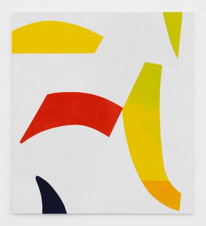 Sarah Crowner, Sliced Yellow, Red, Indigo, 2017 , Simon Lee Gallery