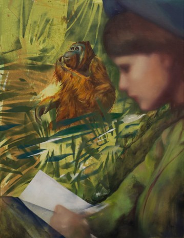 Paulina Olowska, Birutė Galdikas reading to Georgina in Borneo Jungle, 2017 , Simon Lee Gallery