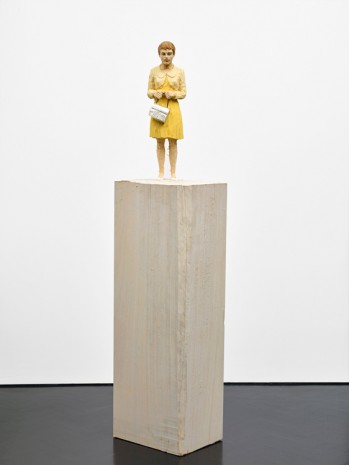 Stephan Balkenhol, Lady with Silver Bag, 2017, Stephen Friedman Gallery